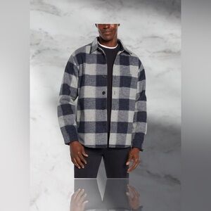 Banana Republic Men's Heritage Shirt Jacket Blue & White Size XXL